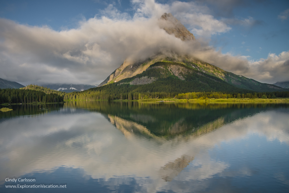 Sunrise at Swiftcurrent Lake Glacier National Park - PlayingWithPhotography